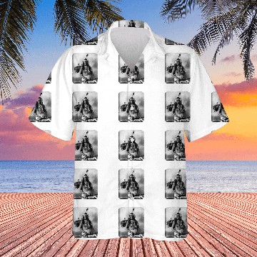 Discover Native American Indian Warrior Historic Aged Original Print Hawaiian Shirts
