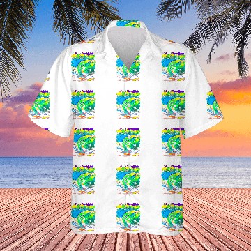 Discover Surfer Pop Art Zip Hawaiian Shirts