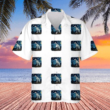 Discover Van gogh Dalmatian in starry night Hawaiian Shirts
