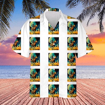 Discover The Space Cowboy Retro Scifi Hawaiian Shirts
