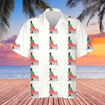 Discover vintages Fish Idaho State Map ID Fly Fishing Zip Hawaiians