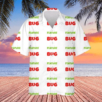 Discover Backprint Its not a bug its a feature IT Student Zip Hawaiian Shirts