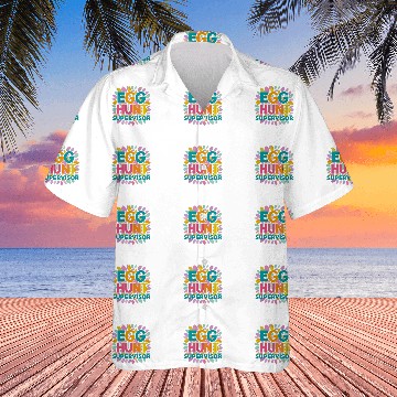 Discover Egg Hunt Supervisor Fun Happy Easter Style Baseball Tees Hawaiians