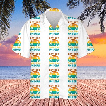 Discover Retired Cafeteria Worker Uniform Tropical Island Retirement Hawaiian Shirts