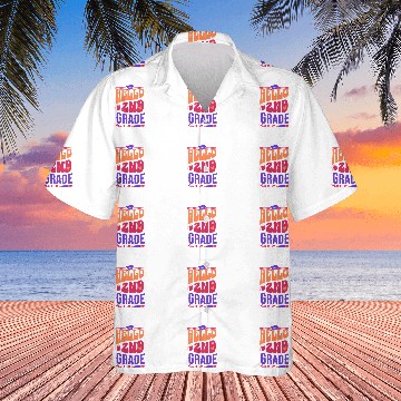 Discover Hello Second Grade Team 2nd Grade Back to School Teacher Kid Hawaiian Shirts