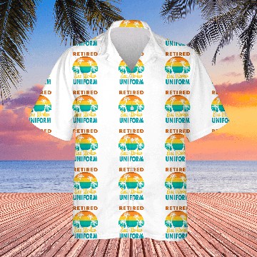 Discover Retired Line Worker Uniform Tropical Island Retirement Baseball Tees Hawaiian Shirts