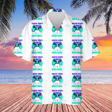 Discover Game over back to school for boys Teacher Student Controller Hawaiian Shirts