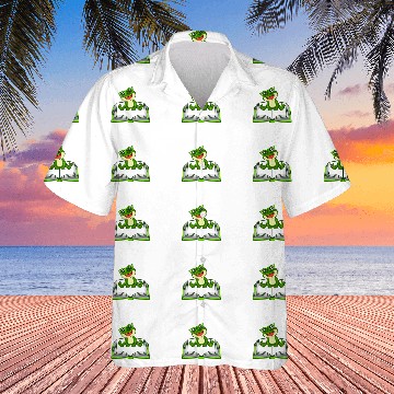 Discover Funny Frog Book Club Reading Literature Baseball Tees Hawaiian Shirts