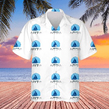 Discover Summer Sailing Boat Ocean Baseball Tees Hawaiians