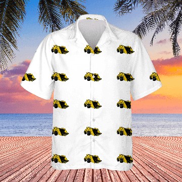 Discover Wheel loader road builder construction worker bulldozer Zip Hawaiian Shirts