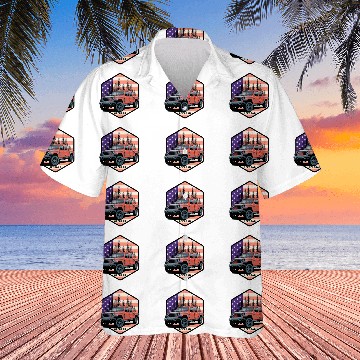 Discover Jeep Gladiator JT US Flag - Offroad 3D Hawaiian Shirts