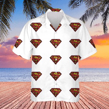 Discover DC Comics Superman Comic Chest Logo Zip Hawaiian Shirts, Gift For Fans