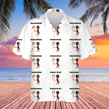 Discover Shake hands in Black Radiohead Hawaiian Shirts