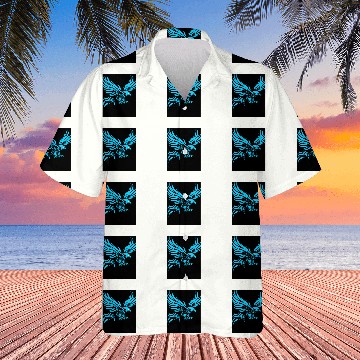 Discover "Blue Tribal Eagle Art Design" Hawaiians