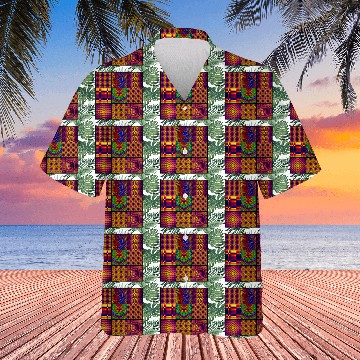 Discover 9 Panel Square Fractal Collage of Computer Art Hawaiians