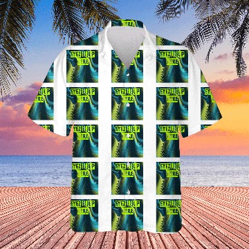 Discover EYEZ UP HERE (LIME GREEN) Hawaiian Shirts