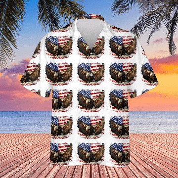 Discover eagle USA flag freedom Hawaiian Shirts
