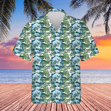 Discover Blue Flame Halloween Death Skull Hawaiians