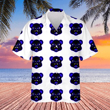 Discover Solehouette BLK/Royal Blue Bear Hawaiian Shirts