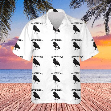 Discover Nevermore Raven Hawaiian Shirts Funny Book