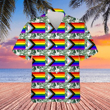 Discover Progress LGBTQ Gay Pride Flag Hawaiians