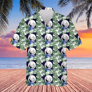 Discover Black cat under the moon Hawaiians