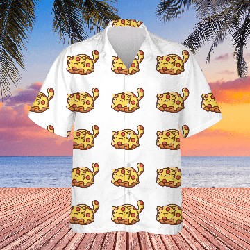 Discover Pepperoni Pizza Pocket Cat Hawaiian Shirts