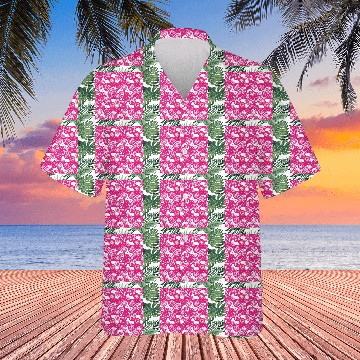 Discover Abstract Pink Winter Pattern Hawaiians