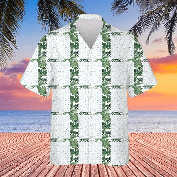 Discover Modern Snowflakes Pattern White Blue Hawaiians
