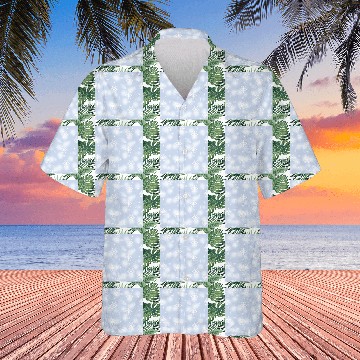 Discover Blue White Snowflakes Pattern Hawaiians