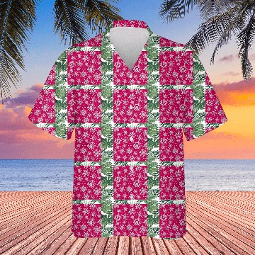 Discover Elegant Pink Snowflakes Pattern Hawaiians