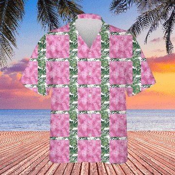 Discover Pink White Snowflakes Pattern Hawaiians