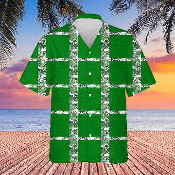 Discover Green Snowflakes Pattern Hawaiians