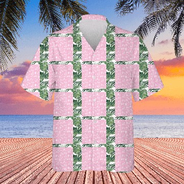 Discover Pink Snowflakes Pattern Hawaiians