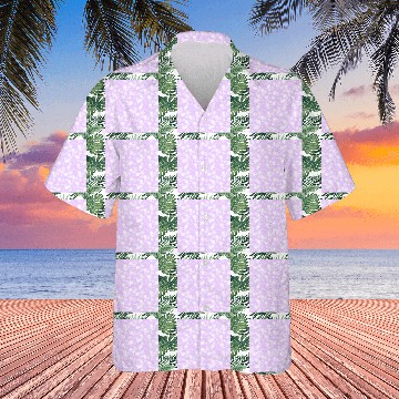 Discover Violet Snowflakes Pattern Hawaiians