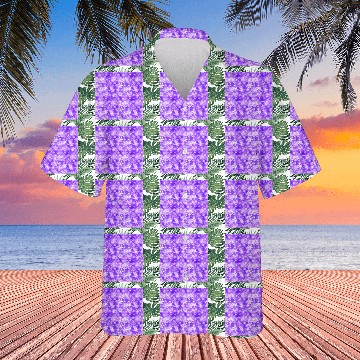 Discover Purple White Snowflakes Pattern Hawaiians