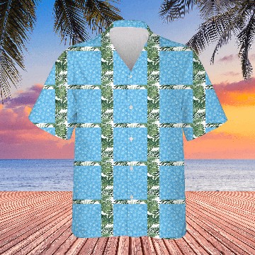 Discover Pretty Light Blue Snowflakes Pattern Hawaiians