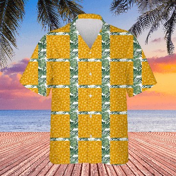 Discover Pretty Orange Snowflakes Pattern Hawaiians