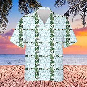Discover Snowflakes Pattern Blue White Hawaiians
