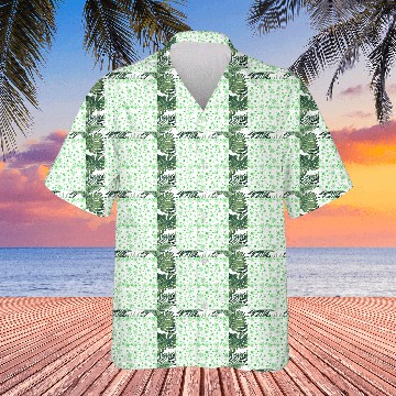 Discover Snowflakes Pattern Green White Hawaiians
