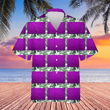 Discover Abstract Purple Snowflakes Pattern Hawaiians