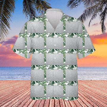 Discover Abstract Grey Snowflakes Pattern Hawaiians
