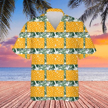 Discover Winter Snowflakes Pattern Orange White Hawaiians