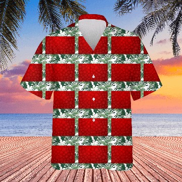 Discover Red Snowflakes Christmas Pattern Hawaiians