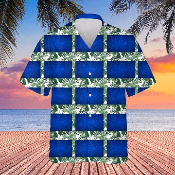 Discover Beautiful Blue Snowflakes Pattern Hawaiians