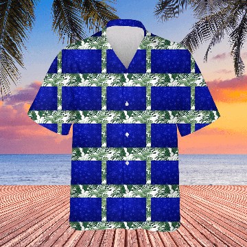 Discover Blue Snowflakes Christmas Pattern Hawaiians