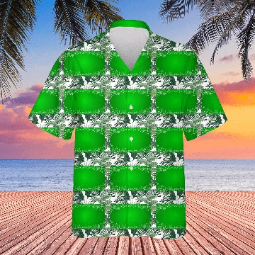 Discover Modern Snowflakes Pattern White Green Hawaiians