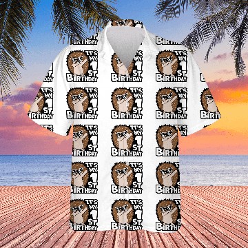 Discover 1st birthday dabbing hedgehog Hawaiian Shirts