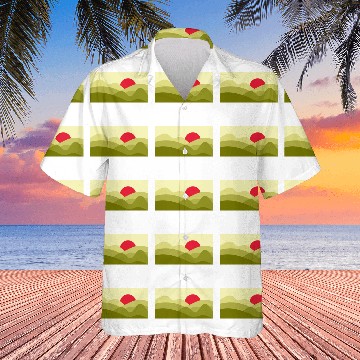 Discover Minimalist Sun Lime Green Hawaiian Shirts