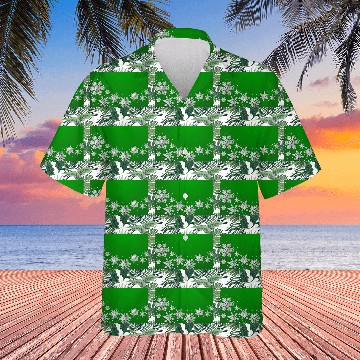 Discover Christmas Snowflakes Green Winter Hawaiians